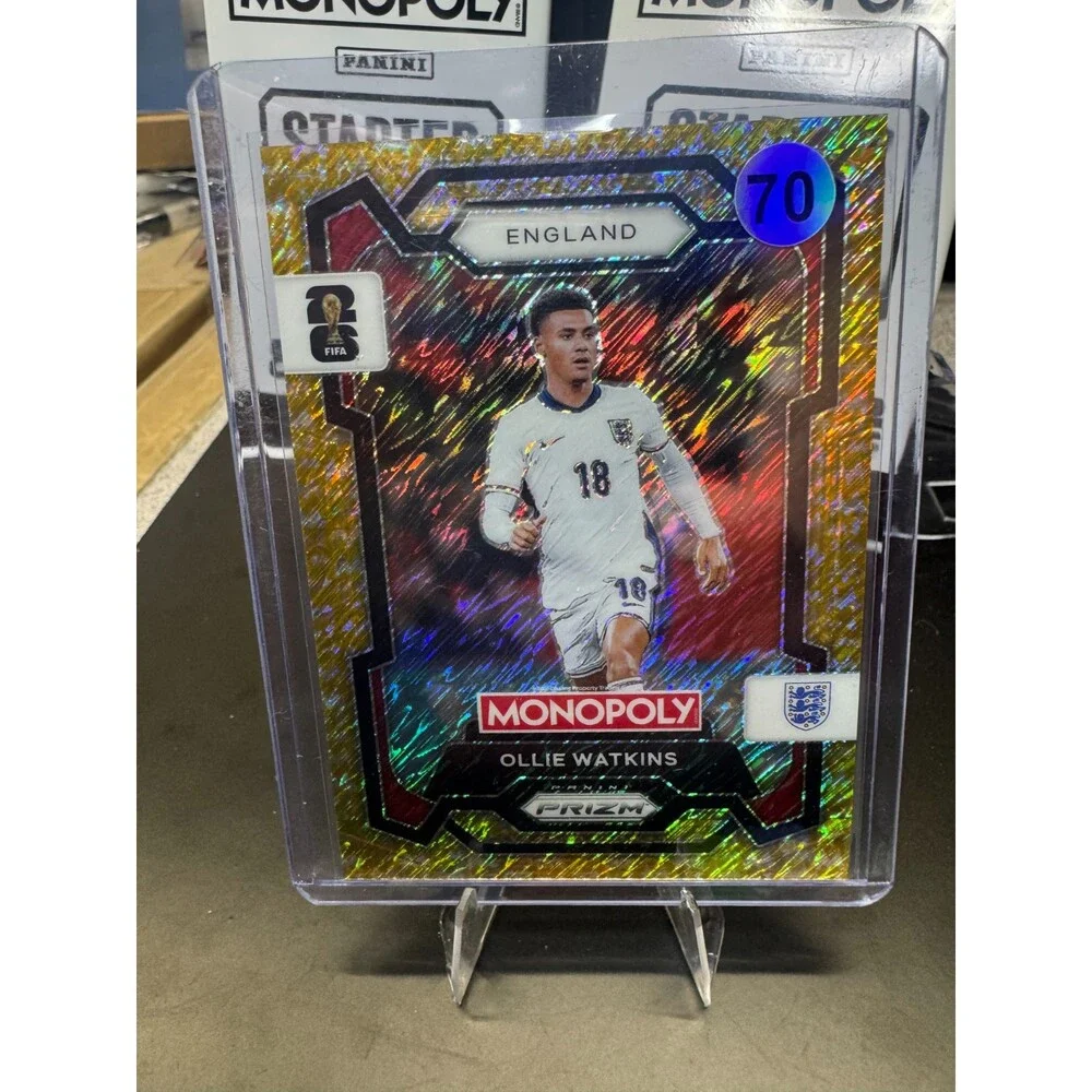 2026 Panini Prizm FIFA World Cup #25 Ollie Watkins - England, Gold Shimmer/500